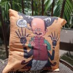 Saayoni Ghosh Instagram - Cool cushions by @shubhadesign . order your favourite classic Kolkata print..knock @shubha.mitra and @punammullick ✨