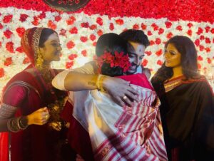 Saayoni Ghosh Instagram - It’s official bibaho diaries! happy weddingsss @i_sauravdas @darshanabanik ❤️