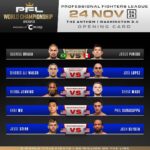 Sadibou Sy Instagram - Your updated @pflmma card for Washington D.C. ✅ #PFLWorldChampionship | November 24 | Live on DAZN in select territories 🌎