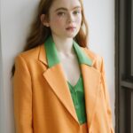Sadie Sink Instagram - all suited-up in @sandroparis