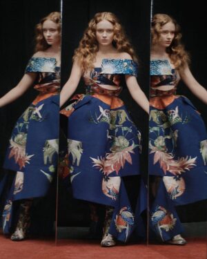 Sadie Sink Instagram - @alexandermcqueen Spring/Summer 2023 campaign. Shot by @jonasakerlund