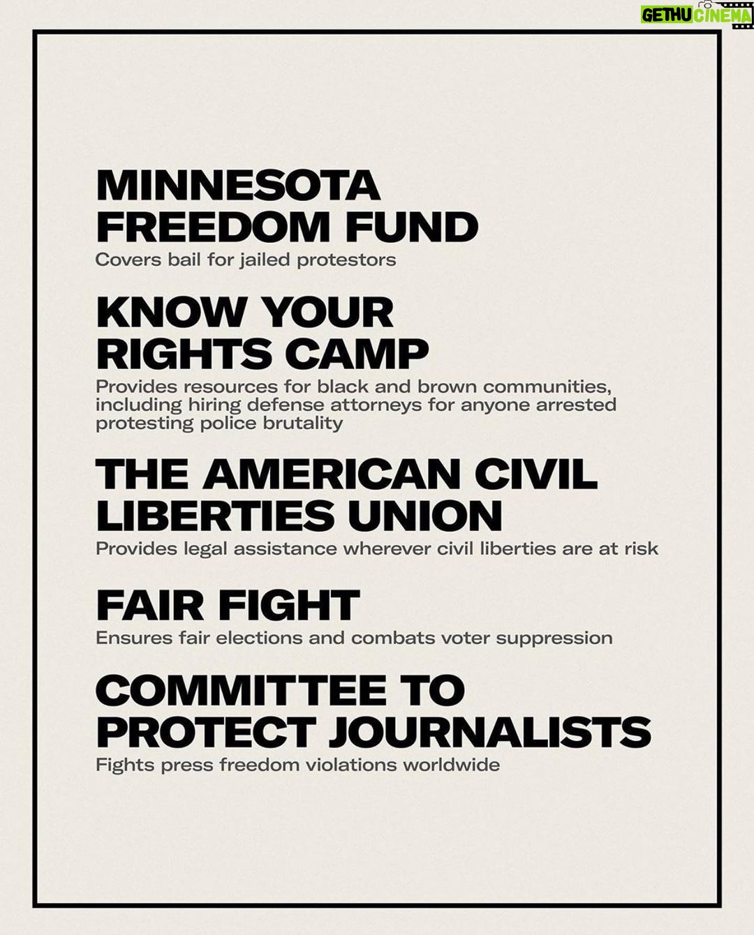 Sadie Sink Instagram - Very helpful information! Let’s continue to show our support to organizations like these. Every signature, phone call, and donation makes a difference. Keep fighting. Keep educating yourself. Keep finding ways to help. To those protesting across the country, I stand with you. Please stay safe. Much love, Sadie.