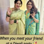 Sai Lokur Instagram - Diwali is all about dressing up 😅 And this is what girlfriends do when they meet at a Diwali party 🥳 Just looking like a WOW 👌 Comment with a 👍if you agree! [Diwali party, Diwali vibes,Diwali outfit, Diwali 2023, Friends, Saree love, Dress up, Just looking like a wow] #justlookinglikeawow #diwalibash #diwaliparty #sareelove #sareereels #jasmeetkaur #happydiwali #friendsreels #friendsforever