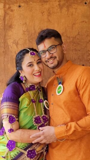Sai Lokur Instagram - My Sweet little Dohal Jevan at home 🥰

Aai and baba to be ❤️

Floral jewelry by @jewellery_by_siddhi
Make up and hair @sushmitabakalemakeupartistry

[Baby Shower, Dohal jevan, dohale, mom to be, pregnancy diaries, Floral jewelry, green saree, aai, baby shower celebrations, parents to be, couple things, couple goals, mom dad]

#babyshower #babyshowerreels #couplegoals #couplethings #couplereels #momdad #parentstobe #genderreveal #boyorgirl
#floraljewellery #floraljewelry #aai #Maa #momreels #momtobe #getreadywithme #ootd #dohaljevan  #babyshowerphotoshoot #maternityphotoshoot #pregnancyreels #banibani #greensaree #traditional #trendingreels #function