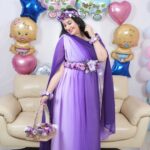 Sai Lokur Instagram - My Fairy-tale Baby Shower 🤰 I truly feel like a princess ❤️ Wearing this beautiful Maternity gown from @momswardrobe2020 And this gorgeously hand made jewelry from @mrugasart [Baby Shower, Gender reveal, boy or girl, Pregnancy, Maternity, Mom to be, Mom life, Pampering, Gown, Baby Shower jewellery, Princess diaries, Floral jewelry, Baby Shower gown] #babyshowerreels #maternityphotoshoot #babyshowerphotoshoot #babyshower #babyshowerlook #babyshoweroutfit #babyshowergown #maternitygown #floraljewellery #babyshowerjewellery #babyshowergown #maternityphotoshootideas #princessdiaries #fairytale #purple #ombre #photoshootgowns
