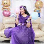 Sai Lokur Instagram - My Fairy-tale Baby Shower 🤰 I truly feel like a princess ❤️ Wearing this beautiful Maternity gown from @momswardrobe2020 And this gorgeously hand made jewelry from @mrugasart [Baby Shower, Gender reveal, boy or girl, Pregnancy, Maternity, Mom to be, Mom life, Pampering, Gown, Baby Shower jewellery, Princess diaries, Floral jewelry, Baby Shower gown] #babyshowerreels #maternityphotoshoot #babyshowerphotoshoot #babyshower #babyshowerlook #babyshoweroutfit #babyshowergown #maternitygown #floraljewellery #babyshowerjewellery #babyshowergown #maternityphotoshootideas #princessdiaries #fairytale #purple #ombre #photoshootgowns
