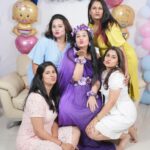 Sai Lokur Instagram - My Fairy-tale Baby Shower 🤰 I truly feel like a princess ❤️ And my dear friends made it so special for me... #grateful Gown - @momswardrobe2020 Jewelry - @mrugasart #babyshowerwithfriends #maternityphotoshoot #babyshowerphotoshoot #babyshower #babyshowerlook #babyshoweroutfit #babyshowergown #maternitygown #floraljewellery #babyshowerjewellery #babyshowergown #maternityphotoshootideas #princessdiaries #fairytale #purple #ombre #photoshootgowns