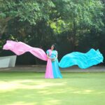 Sai Lokur Instagram - Twinkle Twinkle Little Star, How We Wonder What You Are! Since I didn't know the gender of my little one, I wanted to go with a very fresh combination of pink and blue. I got this gorgeous gown designed from @fragrance_designs and I think it absolutely looks stunning 💗💙 Do comment if you agree! (Maternity photoshoot ideas outdoor, Maternity outfits, Maternity photoshoot gowns, girl or boy, gender reveal, swirl, mom to be, pregnancy photoshoot) #maternityphotography #maternityphotoshoot #maternityphotoshootideas #maternityclothing #maternityoutfit #maternityphotoshootindia