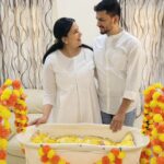 Sai Lokur Instagram - Happy and proud new parents😇❤️🧿 #babyroy #namingceremony #babygirl #princess #angel #babynamingceremony #babynames