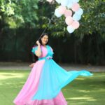 Sai Lokur Instagram - Twinkle Twinkle Little Star, How We Wonder What You Are! Since I didn't know the gender of my little one, I wanted to go with a very fresh combination of pink and blue. I got this gorgeous gown designed from @fragrance_designs and I think it absolutely looks stunning 💗💙 Do comment if you agree! (Maternity photoshoot ideas outdoor, Maternity outfits, Maternity photoshoot gowns, girl or boy, gender reveal, swirl, mom to be, pregnancy photoshoot) #maternityphotography #maternityphotoshoot #maternityphotoshootideas #maternityclothing #maternityoutfit #maternityphotoshootindia