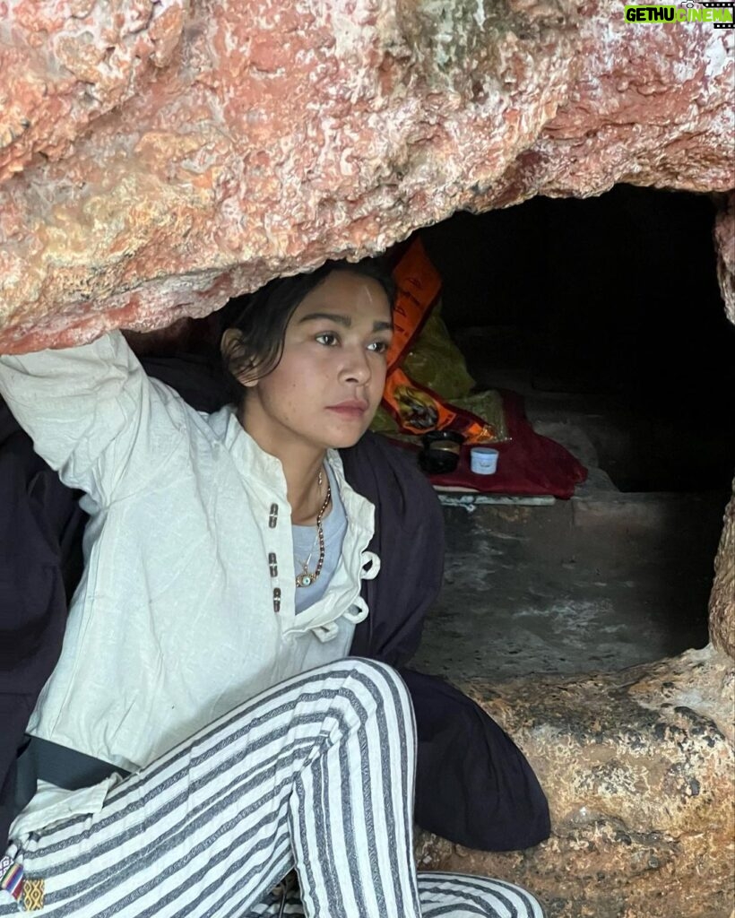 Sakshi Pradhan Instagram - Embarking on a soul-stirring journey, I delved into the depths of caves, embracing the serenity within. Amidst quiet meditations, I discovered the profound rhythm of my own existence. In the stillness, my spirit resonated with the echoes of ancient wisdom, forging a connection with the essence of life itself. 🌌✨ #SpiritualJourney #InnerPeace #meditationmagic Rishikesh Uttrakhand