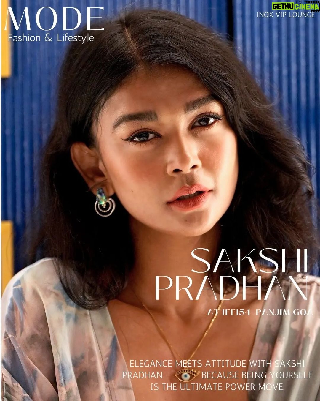 Sakshi Pradhan Instagram - Radiance and charm personified with Sakshi Pradhan in the spotlight at IFFI54. 🌟📸 #IFFI54 #sakshipradhan #fashion #lifestyle #instafashion #trending Designer : @kamalakaftan IFFI Goa