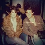 Salma Hayek Pinault Instagram - My cousin Arturo and I in the 80s. Mi primo Arturo y yo en los 80s #tbt #80s #hairstyle #shorthair #vintage #hairgoals