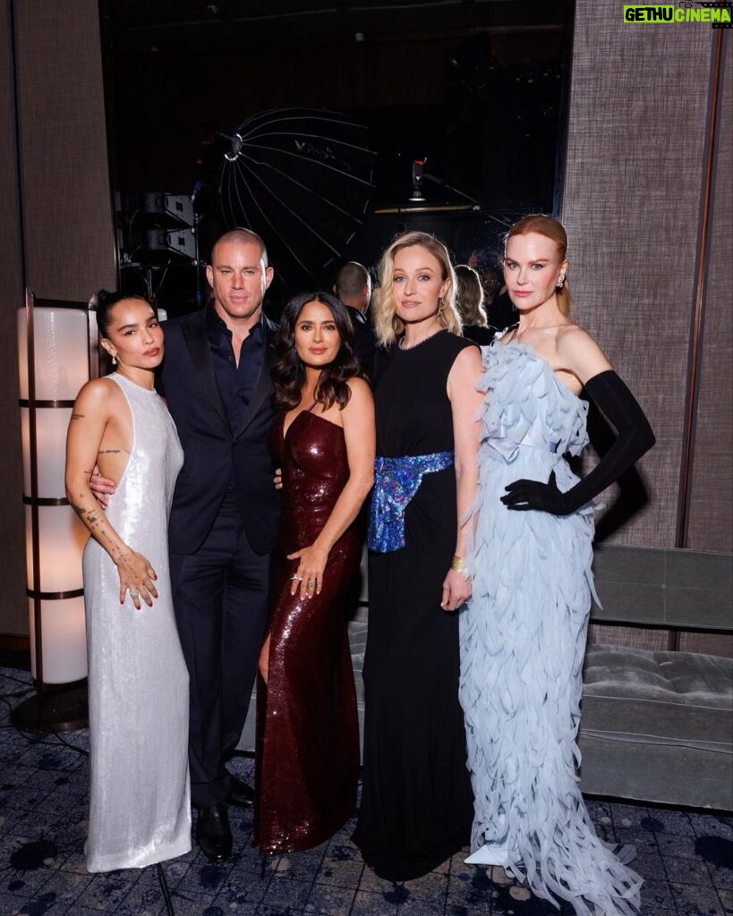 Salma Hayek Pinault Instagram - What a night! Thank you to everybody who came out to celebrate 15 years of the @keringfoundation and the second annual 'Caring for Women' dinner to benefit the Malala Fund, National Network to End Domestic Violence (NNEDV) and New York City Alliance Against Sexual Violence. I am so honored to work alongside this brilliant foundation to combat gender-based violence and continue the fight to protect vulnerable women and children all across the globe. ¡Qué noche! Gracias a todos los que asistieron a celebrar los 15 años de @keringfoundation y la segunda cena anual 'Caring for Women' en beneficio del Malala Fund, National Network to End Domestic Violence (NNEDV) and New York City Alliance Against Sexual Violence. Es un gran honor para mí trabajar junto a esta brillante fundación para combatir la violencia de género y continuar la lucha para proteger a las mujeres y los niños vulnerables en todo el mundo. Oprah, @malala, Zoë Kravitz, @channingtatum, @christianamusk, @nicolekidman, @lindaevangelista, @kimkardashian, @isabelle.huppert, @gayleking, @oliviawilde 📸: German Larkin @germanlarkin