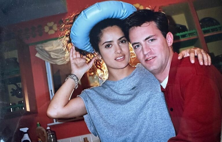 Salma Hayek Pinault Instagram - Two days ago, I woke up to the shocking news that Matthew Perry is no longer with us. It’s taken me a couple of days to process this profound sadness. There is a special bond that happens when you share dreams with someone, and together you work towards them. I was very moved last year when Matthew shared on his Instagram stories how much he loved 'Fools Rush In,' and how he thought that that film we did together was probably his best movie. Throughout the years, he and I found ourselves reminiscing about that meaningful time in our lives with a deep sense of nostalgia and gratitude. My friend, you are gone much too soon, but I will continue to cherish your silliness, your perseverance, and your lovely heart. Farewell, sweet Matthew, we will never forget you. 📸: @jeffkravitz
