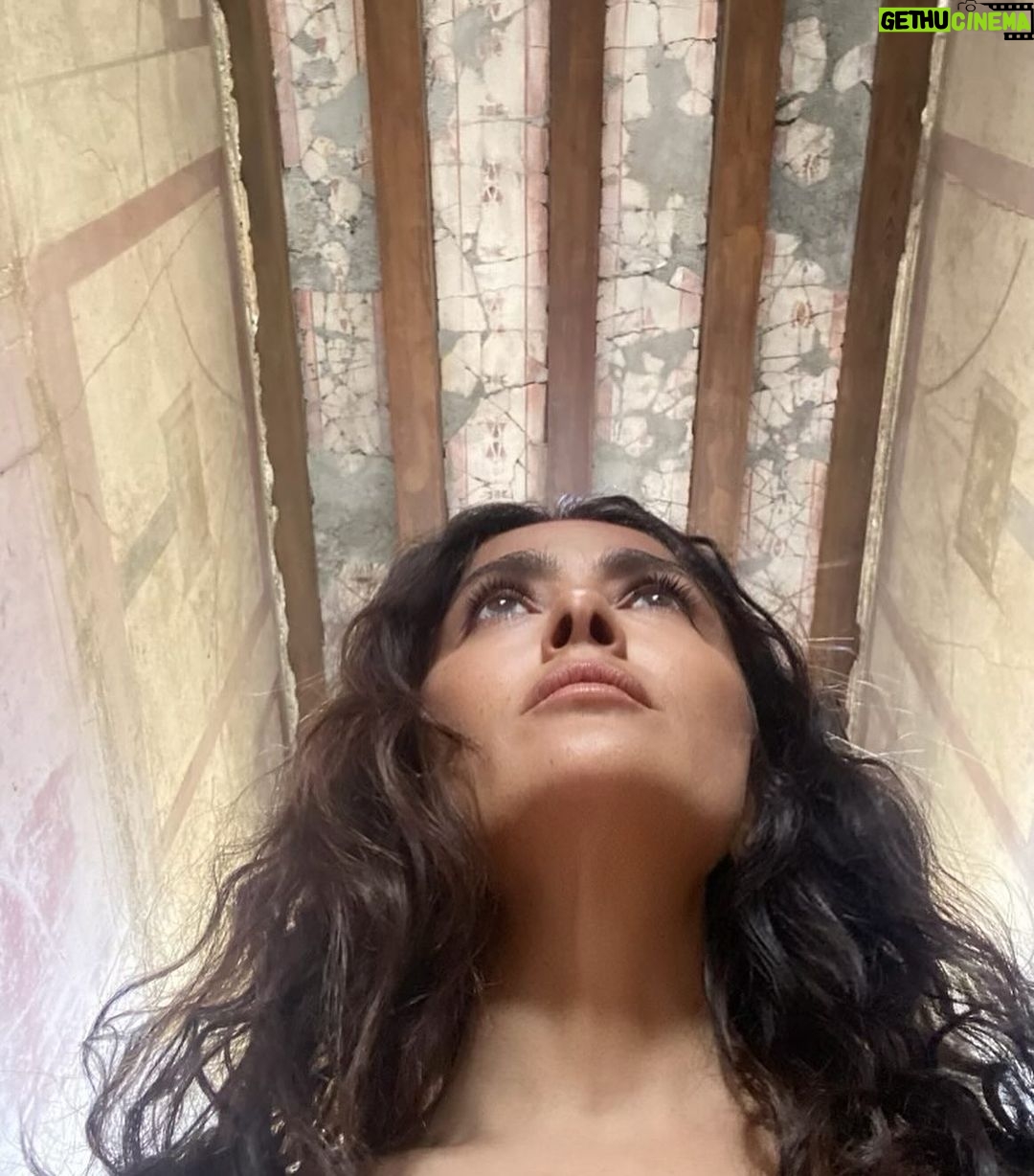 Salma Hayek Pinault Instagram - I feel an undeniable connection to the world that existed centuries ago. 🏛️🏺When you walk through the ruins of Pompeii you can’t help but imagine the lives of the people and their spirit linger in the air. The endurance of its buildings have survived to tell stories of of triumph and tragedy, of love and loss, all frozen in time. Thank you @massimo_osanna for this extraordinary experience. #italy #pompeii Pompeii, Italy