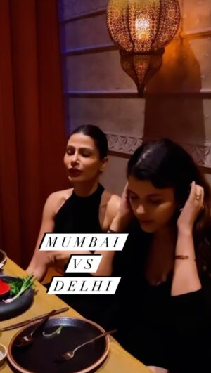 Saloni Khanna Instagram - This is also a true story! 

Thank you @bayroutedining for hosting us mad people and not throwing us out even after this fight . 

Delhi vs mumbai ! 

#truestory #delhivsmumbai #bill #fight #catfight #happykids