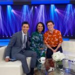 Sam Clemmett Instagram - Thank you @pix11news for having me on to chat about Queen Charlotte!! Styling @mrfabioimmediato Grooming Alex Keating Thank you @sandroparis New York, New York