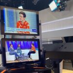 Sam Clemmett Instagram - Thank you @pix11news for having me on to chat about Queen Charlotte!! Styling @mrfabioimmediato Grooming Alex Keating Thank you @sandroparis New York, New York