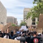 Samantha Robinson Instagram - So many people coming together to peacefully protest yesterday 🖤