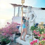 Samyuktha Shanmughanathan Instagram - Chillin’ amongst the Greek Gods 🔱🔱 .. Purple Martini at Sunset Point, Goa