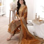 Sana Javed Instagram - “Ishq Attish” Raw silk collection by @mohagniofficial will be available for prebooking from 5th October. Stay tuned for more at www.mohagni.com Makeup artist: @theshoaibkhan.official Photographer : @deeveesofficial Styling - Zainab Naqvi @imzainabnaqvi110 Videographer @furqan.bhatti #mohagni #weddingformals #rawsilk #festiveformals #formals