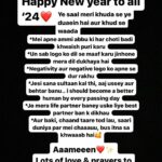 Sana Sultan Instagram - Aameen❤️💯Happy ‘24 ♾️ lovelies😘 Hopefully jab ye post mei agle saal read karu, i m able to fulfil all of these… lots of love & best wishes to all Dua mei yaaad… 😇