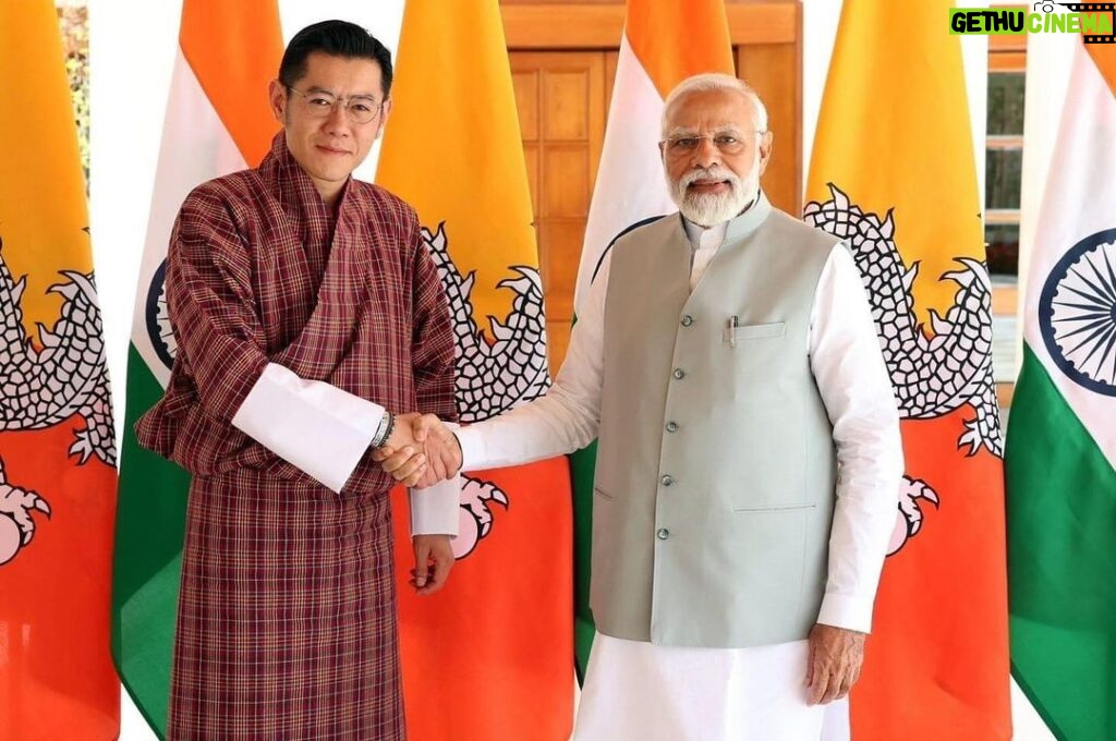 Sangay Tsheltrim Instagram - Long live India Bhutan friendship. 🇮🇳🤝🇧🇹 🙏🏻🙏🏻🙏🏻