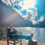 Santhosh Prathap Instagram - Just peace 🌲🏔️🍂 #sangestartso #shungatserlake #madhurilake #lakecreatedbyearthquake #bhumlapass #indochinaborder #15200feet #gratitude #grateful #love #life #oneness #peace Shungatser Lake