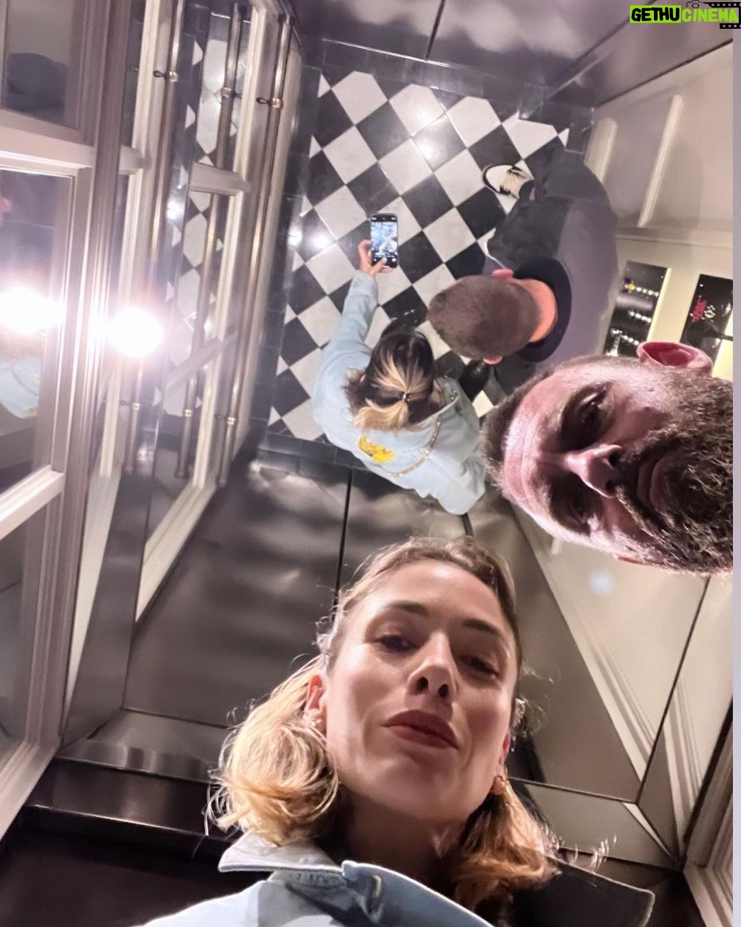 Sarah Felberbaum Instagram - Random photo dump in ascensore . @danielederossi I love being stupid with you. . . #justcause #elevatorlove
