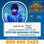 Saravana Vickram Instagram - To Vote Saravana Vickram 👉Login to @disneyplushotstartamil app (No Subscription Required) 👉Search for BIGG BOSS TAMIL 7 👉Tap on VOTE 👉Cast Ur Vote for #SaravanaVickram 👉Tap on Done & Give a Missed Call to 08886602483 (No Charges Applied) #Voteforsaravanavickram #votesaravanavickram #bbvotes #bb7voting #standwithsaravanavickram #Supportsaravanavickram #Teamsaravanavickram #biggboss7tamil #biggboss7 #bb7