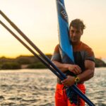 Sarp Levendoğlu Instagram - Sunset 🌅 @sofasurfshop @gaastra_tabou_international #datça #windsurf DATÇA