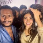 Sathvik Anand Bandela Instagram - Thanks @rashmika_mandanna mam for launching our #Baby [ PREMISTHUNA SONG ] and Thanks for reacting positively for my MANAKULAP AMMAI dialogue 😂💥