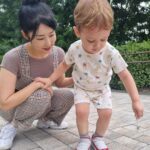 Sayuri Fujita Instagram - 하들과 함께. 息子と一緒に。with my son! 🍦🦖