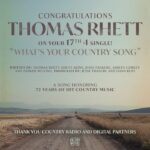Scott Borchetta Instagram - I MEAN... 1️⃣7️⃣ COME ON @ThomasRhettAkins! 🎉 “What’s Your Country Song” also marks TR’s 11th consecutive No. 1 on the Medibase/Country Aircheck chart, leading the charge with the longest active streak in the format. 👏👏👏 @BigMachineLabelGroup