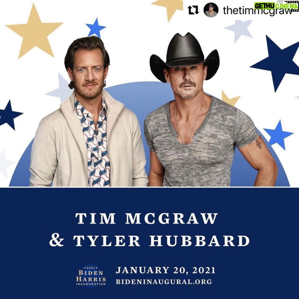 Scott Borchetta Instagram - #Repost @thetimmcgraw ・・・ Honored to be performing at the inaugural “Celebrating America” special tomorrow night with @tylerhubbard! Starts at 8:30pm ET/PT, and will be hosted by my friend Tom Hanks. #UNDIVIDED