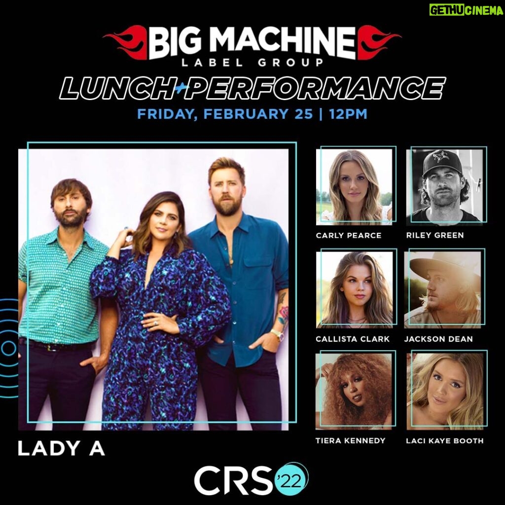 Scott Borchetta Instagram - Excited to bring @LadyA, @CarlyPearce, @RileyDuckman, @CallistaClark, @TheJacksonDean, @TieraMusic, and @LaciKayeBooth to our friends at @CRSofficial next month! #CRS2022 #CRS