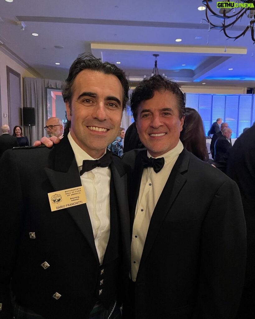 Scott Borchetta Instagram - Congratulations to my dear friend and racing icon, Ray Evernham on his induction into the Motorsports Hall of Fame. Champion racer, champion crew chief, champion family man and champion friend. Proud of you brother and thank you for including Sandi and I tonight! Also great to catch up with another brilliant champion and friend, Dario Franchitti. Great night all the way around! @motorsportshof @rayevernham @dario_franchitti @bigmachineracing @chipganassiracing @jeffgordonweb