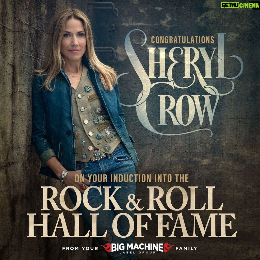 Scott Borchetta Instagram - We couldn't be any more proud to have @SherylCrow as part of the #BMLGfamily! On behalf of everyone at the Machine, CONGRATULATIONS on your induction into the @rockhall! #RockHall2023