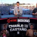 Sebastian Fundora Instagram - Thanks @showtimeboxing @premierboxing for having me on the program last night. Got to put on a suit and everything, had a great time. We’ll be ready for whatever happens next!! 💪🏽💪🏽💪🏽 Dignity Health Sports Park