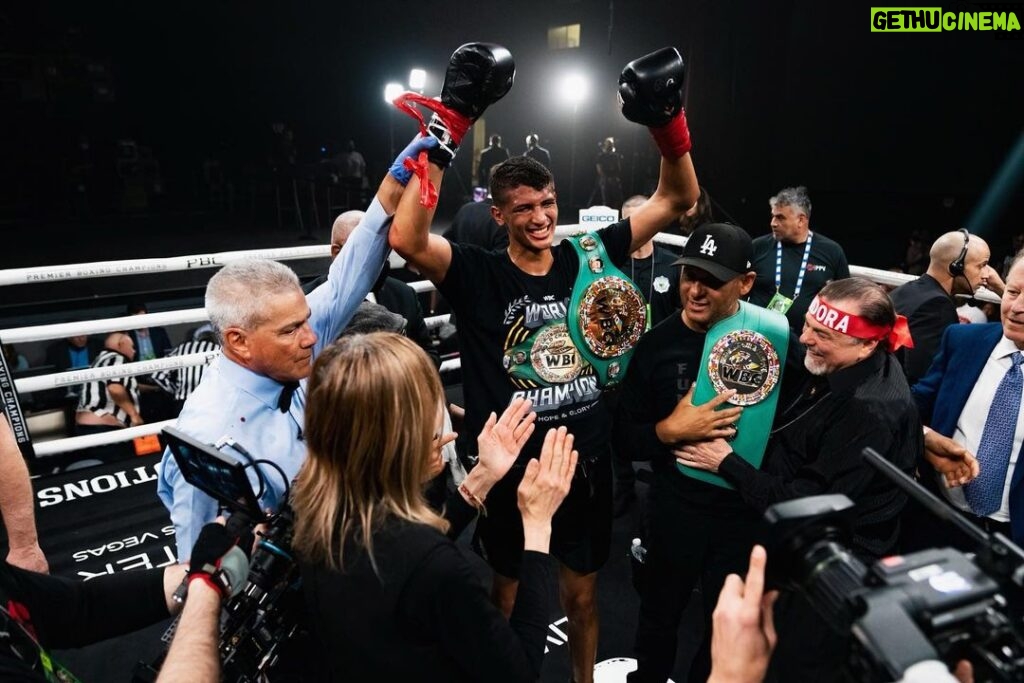 Sebastian Fundora Instagram - Thank you to the @premierboxing team for having my team and I again. It was a wonderful night, and definitely shows that hard work truly pays off. Also shoutout Las Vegas for the energy they brought yesterday! #fundorasquad Virgin Hotels Las Vegas