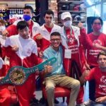 Sebastian Fundora Instagram - I want to Thank again @wbcmoro and everyone else for welcoming my team and I to the WBC family. It was an honor being a guest there today at WBC’s “Martes de Cafe” . This year has been an incredible one, and we’re not even half way done. Sky’s the limit!! #thetoweringinferno #wbcboxing #mexicocity Mexico City, Mexico