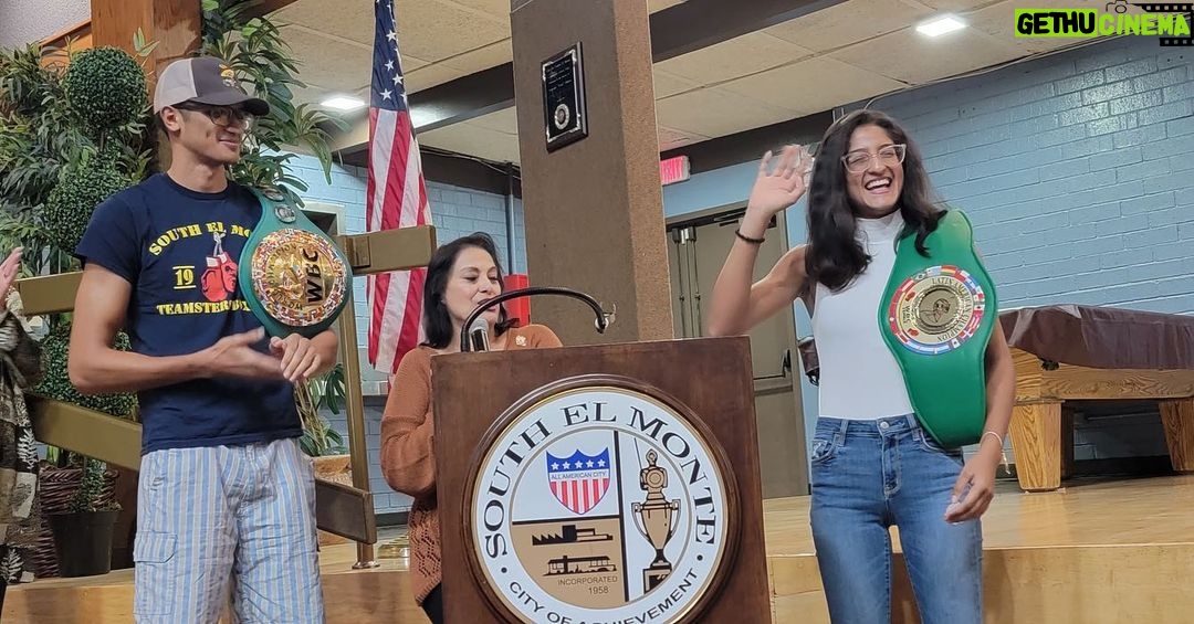 Sebastian Fundora Instagram - Thanks to the City of South El Monte for recognizing my sister and I for our victories last Saturday. #southelmonte #benlira #fundorasquad South El Monte, California