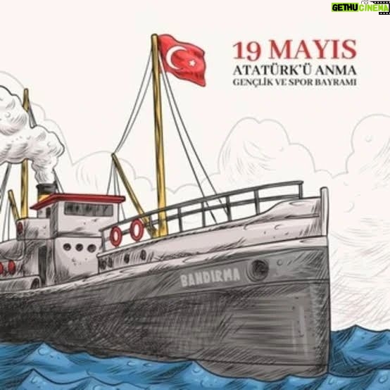 Selçuk Aydemir Instagram - O gemi bir gün geldi... 19 Mayıs Atatürk'ü anma, gençlik ve spor bayramımız kutlu olsun.