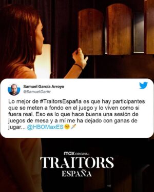 Sergio Peris-Mencheta Instagram - Está la cosa que arde 
#traitorsespaña 
@hbomaxes