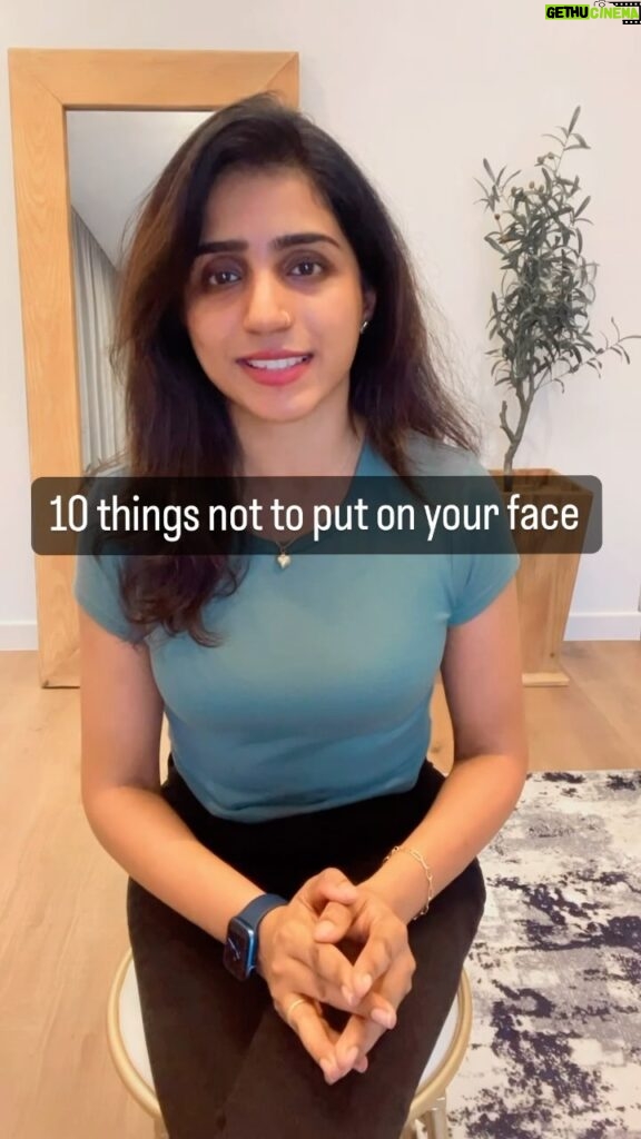 Shalini Balasundaram Instagram - 10 things ❌ to put on your skin Toothpaste Avoid using toothpaste on your face for blackheads or pimples; it can cause burns, infections, and skin irritation due to strong ingredients. Body lotion it can clog pores and cause acne. The artificial fragrances may trigger allergic reactions. Stick to facial skincare products instead. Vinegar Use caution with vinegar as a toner; it can become stronger over time and may burn your skin. Opt for commercial toners containing vinegar for safer application. Petroleum jelly While petroleum jelly helps with dry lips and bug bites, be cautious as it can seal in dirt and debris, leading to increased dryness over time by preventing exposure to air and moisture. Baking soda Avoid using baking soda on your face for acne; its alkaline nature can disrupt your skin’s pH balance, leading to breakouts. Lemon Avoid applying raw lemon or lemon juice on your face; it contains psoralen, making your skin sensitive to sunlight and risking irritation or chemical burns. Sugar Be cautious with DIY face scrubs containing sugar. It can be abrasive, causing irritation, redness, and micro-tears if not used gently. Hot water Avoid using hot water on your face; it strips moisture, leading to dryness and potential burns. Pro tip for facial steam therapy, use lukewarm water to open pores, loosen dirt, and make it easier to cleanse and remove blackheads and whiteheads. Bar Soap Avoid using bar soaps on your face; they strip natural oils, leaving your skin dry, rough, and itchy. Expired skin care products Check product expiry dates and never use expired skincare items on your skin. #shalinibalasundaram #skincare #tips Selangor