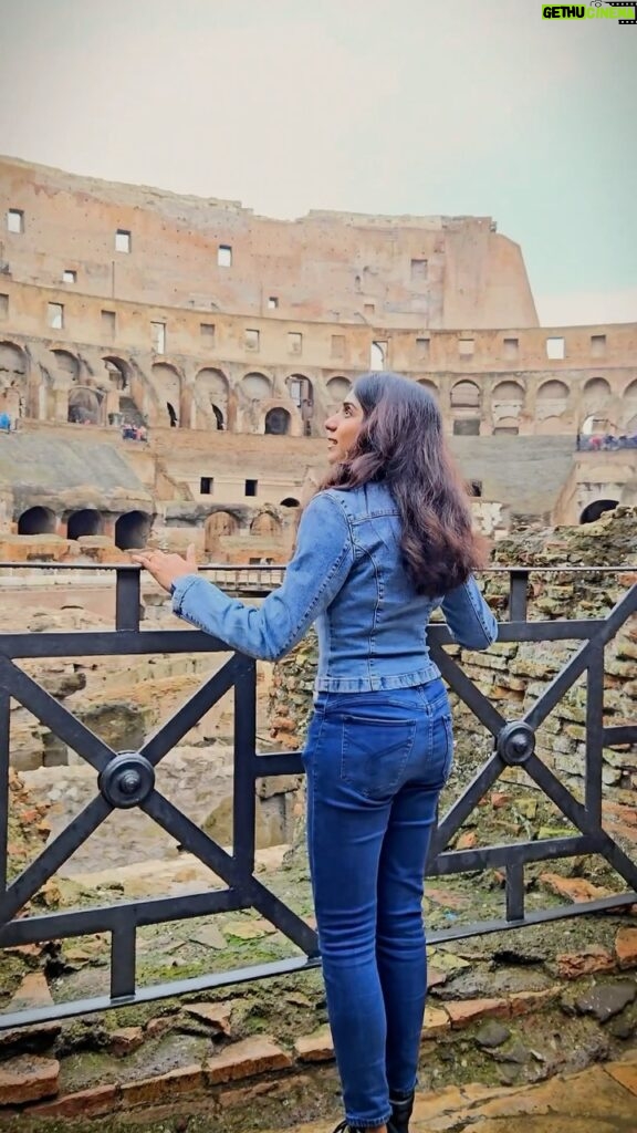 Shalini Balasundaram Instagram - Channeling my inner gladiator at the Colosseum Stunned by the beauty of the bricks in Rome, world wonder ticked off my bucket list #shalinibalasundaram #rome Kuala Lumpur, Malaysia