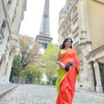 Shalini Balasundaram Instagram - This is an incredible birthday. Thank you @sathish_natarajan mama for this beautiful gift. Love you 🥰 so much. #shalinibalasundaram #couplegoals #birthday #paris #travelgram #eiffeltower Paris Effiel Tower