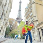 Shalini Balasundaram Instagram - This is an incredible birthday. Thank you @sathish_natarajan mama for this beautiful gift. Love you 🥰 so much. #shalinibalasundaram #couplegoals #birthday #paris #travelgram #eiffeltower Paris Effiel Tower