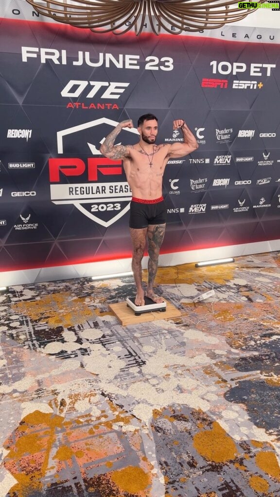 Shane Burgos Instagram - ⚖️ @hurricaneshane_ weighs in at 155.8 lbs for his Lightweight bout [Fri, June 23rd | 6pm ET on ESPN+ | 9pm ET on ESPN | #PFLRegularSeason]